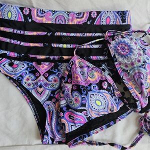 H&M Multicolor Paisley Bikini Set